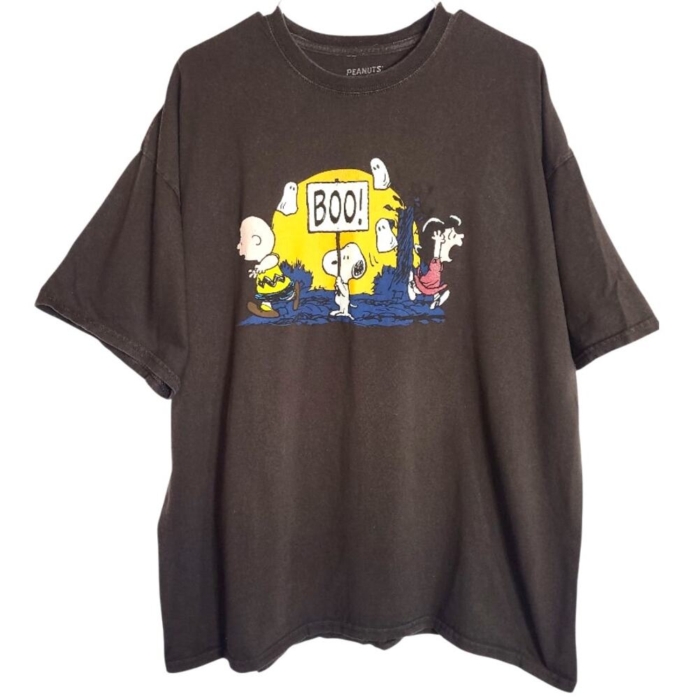 Peanuts Snoopy Men's Graphic Tee Halloween T-Shirt XXL Brown